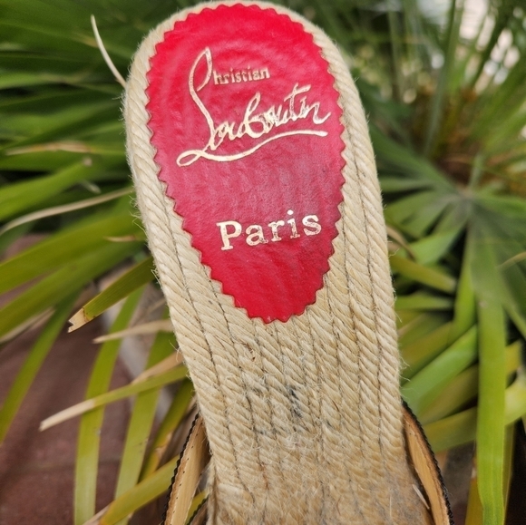 CHRISTIAN LOUBOUTIN wedge espadrilles with bow accent - Picture 10 of 11